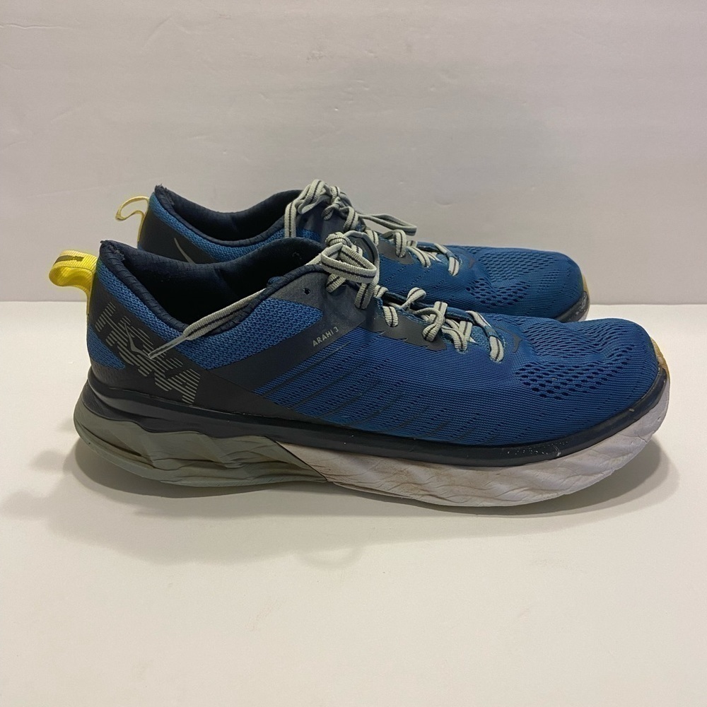 HOKA One One Mens Running Shoes Arahi 3 Blue Athletic Sneakers Size 10.5